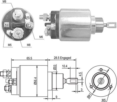 MAGNETI MARELLI Тяговое реле, стартер 940113050363